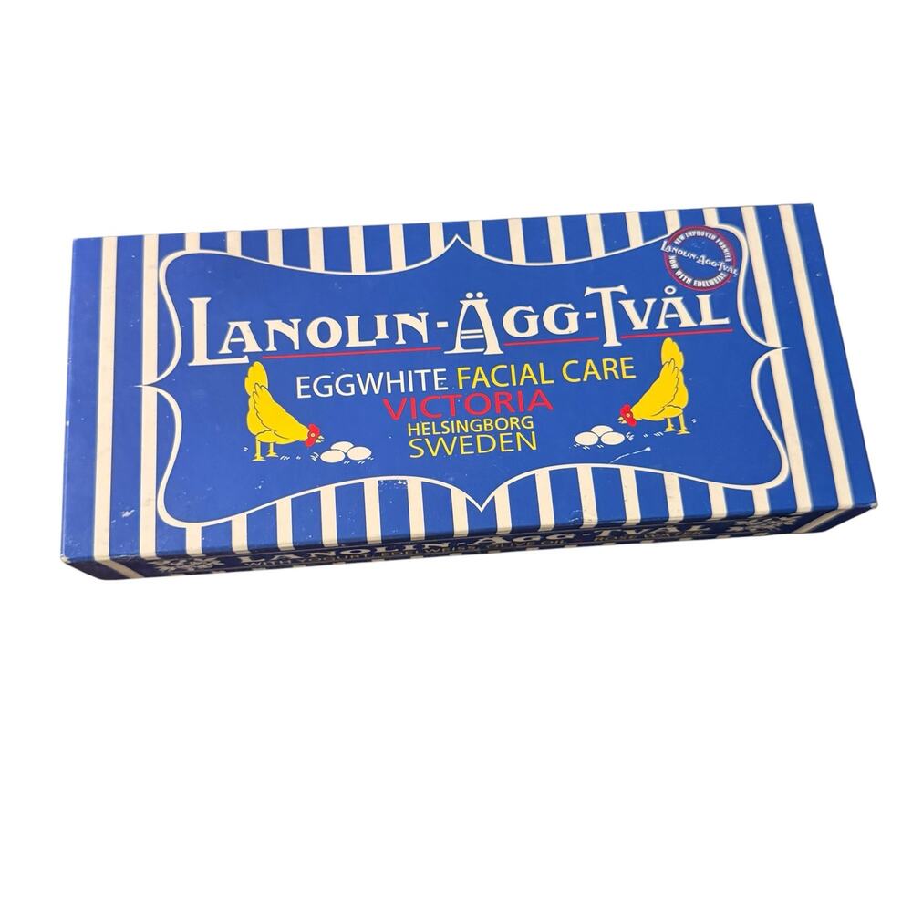 Swedish Egg White Face Soap Bar 3-in-1 Gentle Daily Cleanser w/Lanolin 6-pack